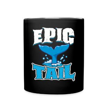 Epic Tail - Whale - Tasse einfarbig - Schwarz - Vorne