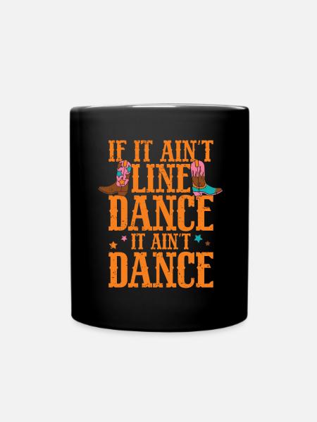Line Dancing Cowboy Boots Western - Tasse einfarbig - Schwarz