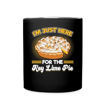 Je suis juste ici pour la Key Lime Pie - Mug uni - noir - Devant