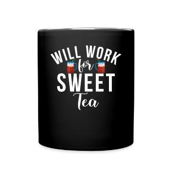 Süßer Tee Liebhaber Geschenke - Tasse einfarbig - Schwarz - Vorne
