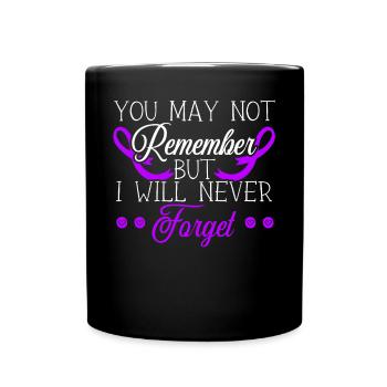 Démence Je porte la conscience de la maladie d’Alzheimer violette - Mug uni - noir - Devant