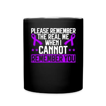 Démence Je porte la conscience de la maladie d’Alzheimer violette - Mug uni - noir - Devant