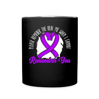 Démence Je porte la conscience de la maladie d’Alzheimer violette - Mug uni - noir - Devant