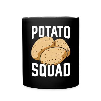 Potato Squad Potato Lover French Fries Potatoes - Full Colour Mug - black - Front