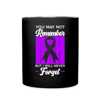 Démence Je porte la conscience de la maladie d’Alzheimer violette - Mug uni - noir - Devant