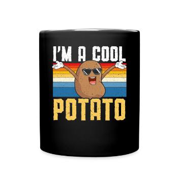 I'm A Cool Potato Foodie Potato Lover French Fries - Full Colour Mug - black - Front