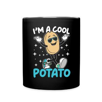 I'm A Cool Potato Foodie Potato Lover French Fries - Full Colour Mug - black - Front