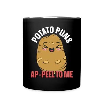 Potato Puns Ap-peel To Me Potato Lover Fries - Full Colour Mug - black - Front