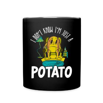 I Don't Know I'm Just A Potato Foodie French Fries - Full Colour Mug - black - Front