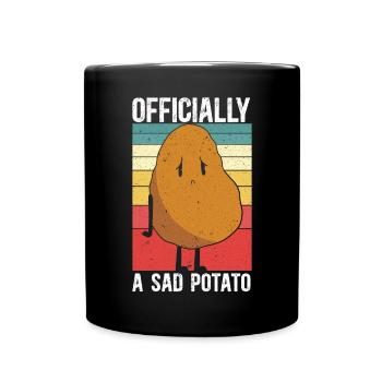 Officially A Sad Potato Foodie Fries Potatoes - Full Colour Mug - black - Front