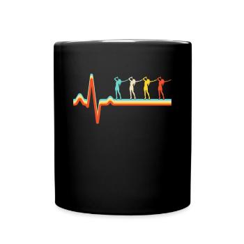 Chanter Retro Heartbeat - Mug uni - noir - Devant