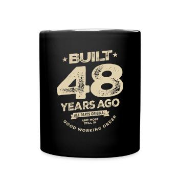 Funny 48th Birthday Age 48 Years Old - Full Colour Mug - black - Front