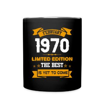 Février 1970 Cadeau d’anniversaire - Mug uni - noir - Devant