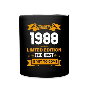 Février 1988 Cadeau d’anniversaire - Mug uni - noir - Devant