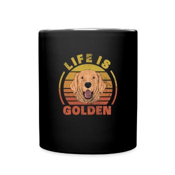Golden Retrievers - Full Colour Mug - black - Front
