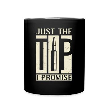 Dart & Bier Lustiger Darts Spruch - Tasse einfarbig - Schwarz - Vorne