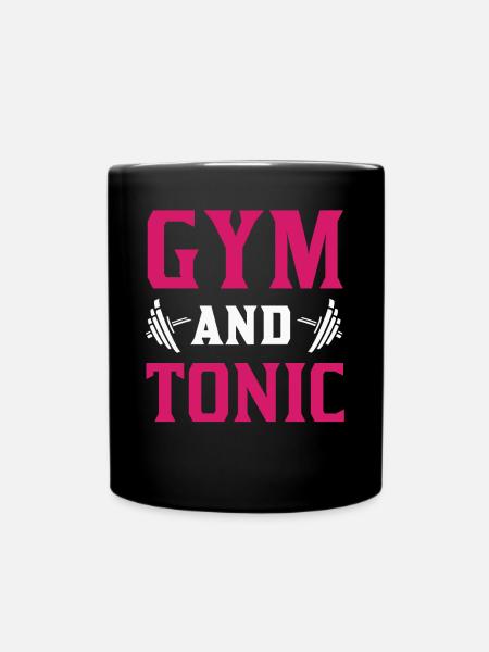 GYM Sport Fitness Training Workout lustiger Spruch - Tasse einfarbig - Schwarz