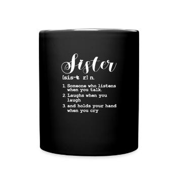 Soeur - Mug uni - noir - Devant