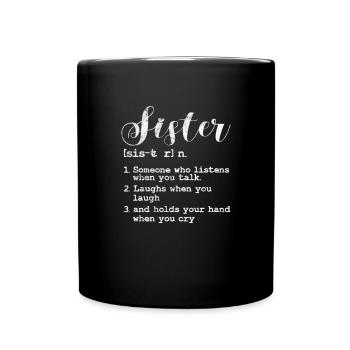 Soeur Frère Frères et sœurs Cadeau de famille - Mug uni - noir - Devant