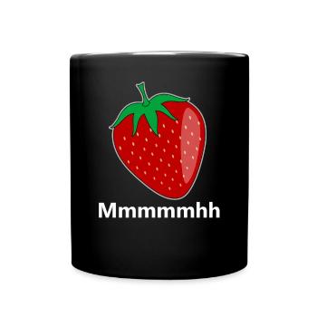 Fraise Fruit d’été Fruit Végétalien Végétarien - Mug uni - noir - Devant