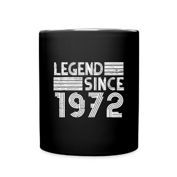 50 Geburtstagsgeschenke Legende seit 1972 Vintage Limite - Tasse einfarbig - Schwarz - Vorne