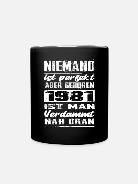 Niemand Is Perfekt Aber geboren 1981 Geburtstag - Tasse einfarbig - Schwarz