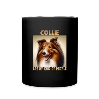 Collie Dog Saying Collie Design - Mug uni - noir - Devant