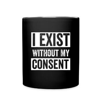 Embrassez la crainte existentielle drôle Sarcasme Citation - Mug uni - noir - Devant