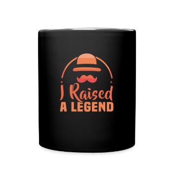 Father's Day I raised a legend daddy dad - Full Colour Mug - black - Front