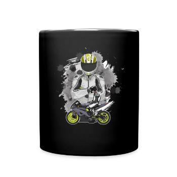 Motorcycle Lifestyle / Motorrad / Motorräder biker - Tasse einfarbig - Schwarz - Vorne