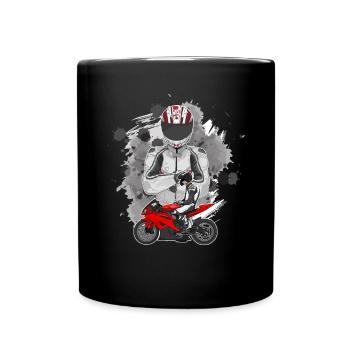 Motorcycle Lifestyle / Motorcycle / Motorcycle biker - Full Colour Mug - black - Front