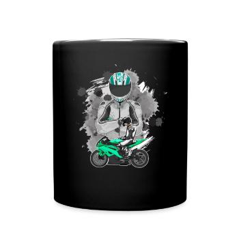 Motorcycle Lifestyle / Motorrad / Motorräder biker - Tasse einfarbig - Schwarz - Vorne