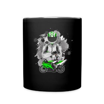 Motorcycle Lifestyle / Motorcycle / Motorcycle biker - Full Colour Mug - black - Front