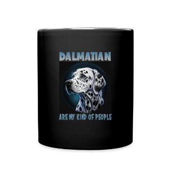 Dog saying Dalmatian design for dog lovers - Full Colour Mug - black - Front