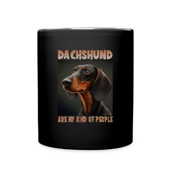 Hunde Spruch Dachshund Design für Hundeliebhaber - Tasse einfarbig - Schwarz - Vorne