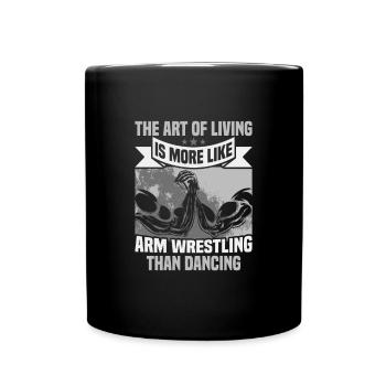 Arm Wrestler Design Armdrücken Arm Wrestling - Tasse einfarbig - Schwarz - Vorne