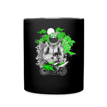 Motorcycle Lifestyle / Motorrad / Motorräder biker - Tasse einfarbig - Schwarz - Vorne