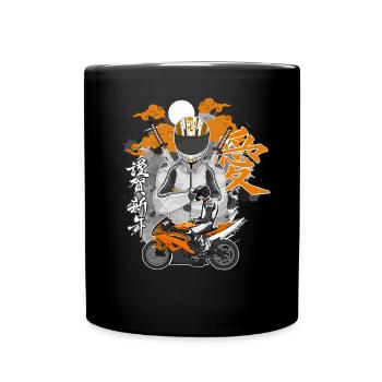 Motorcycle Lifestyle / Motorcycle / Motorcycle biker - Full Colour Mug - black - Front