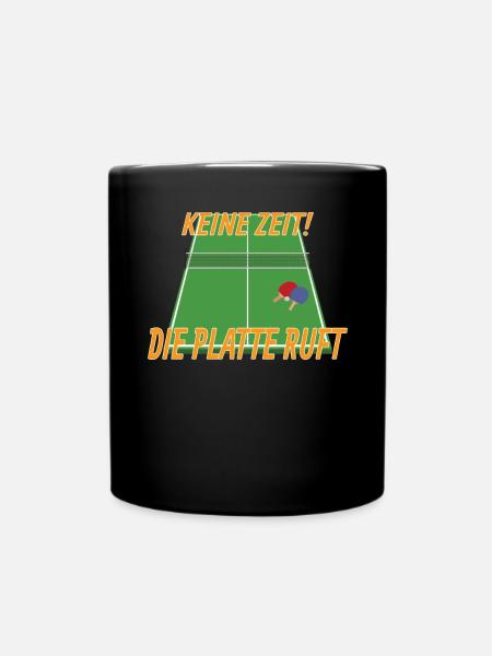 Tischtennis Zubehör Pingpong Motiv - Tasse einfarbig - Schwarz