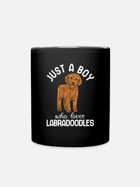Labradoodle Hund - Tasse einfarbig - Schwarz