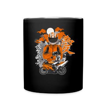 Moto Lifestyle / Moto / Moto motard - Mug uni - noir - Devant