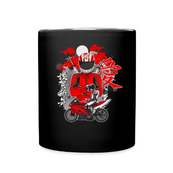 Motorcycle Lifestyle / Motorcycle / Motorcycle biker - Full Colour Mug - black - Front