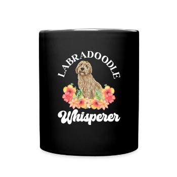 Labradoodle Dog - Full Colour Mug - black - Front