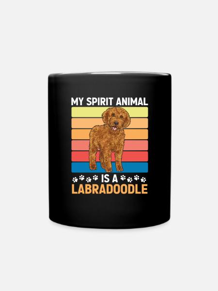 Labradoodle Hund - Tasse einfarbig - Schwarz