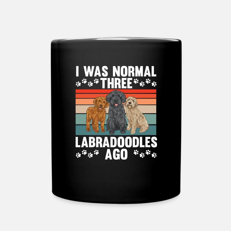 Labradoodle Hund - Tasse einfarbig - Schwarz