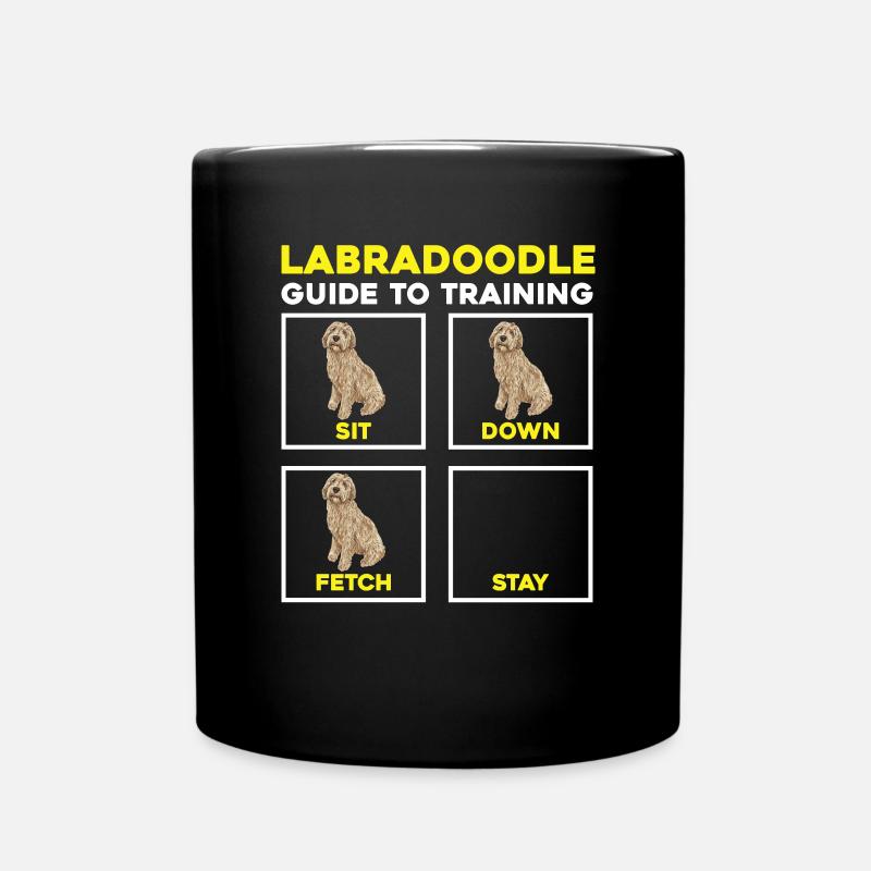 Labradoodle Hund - Tasse einfarbig - Schwarz