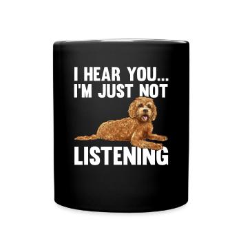 Labradoodle Dog - Full Colour Mug - black - Front