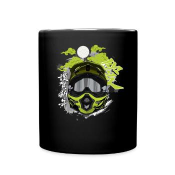 Motocross / Enduro / Freestyle mx / Dirtbike retro - Full Colour Mug - black - Front