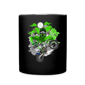 Motocross / Enduro / Freestyle mx / Dirtbike retro - Full Colour Mug - black - Front