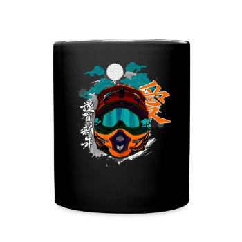 Motocross / Enduro / Freestyle mx / Dirtbike retro - Full Colour Mug - black - Front